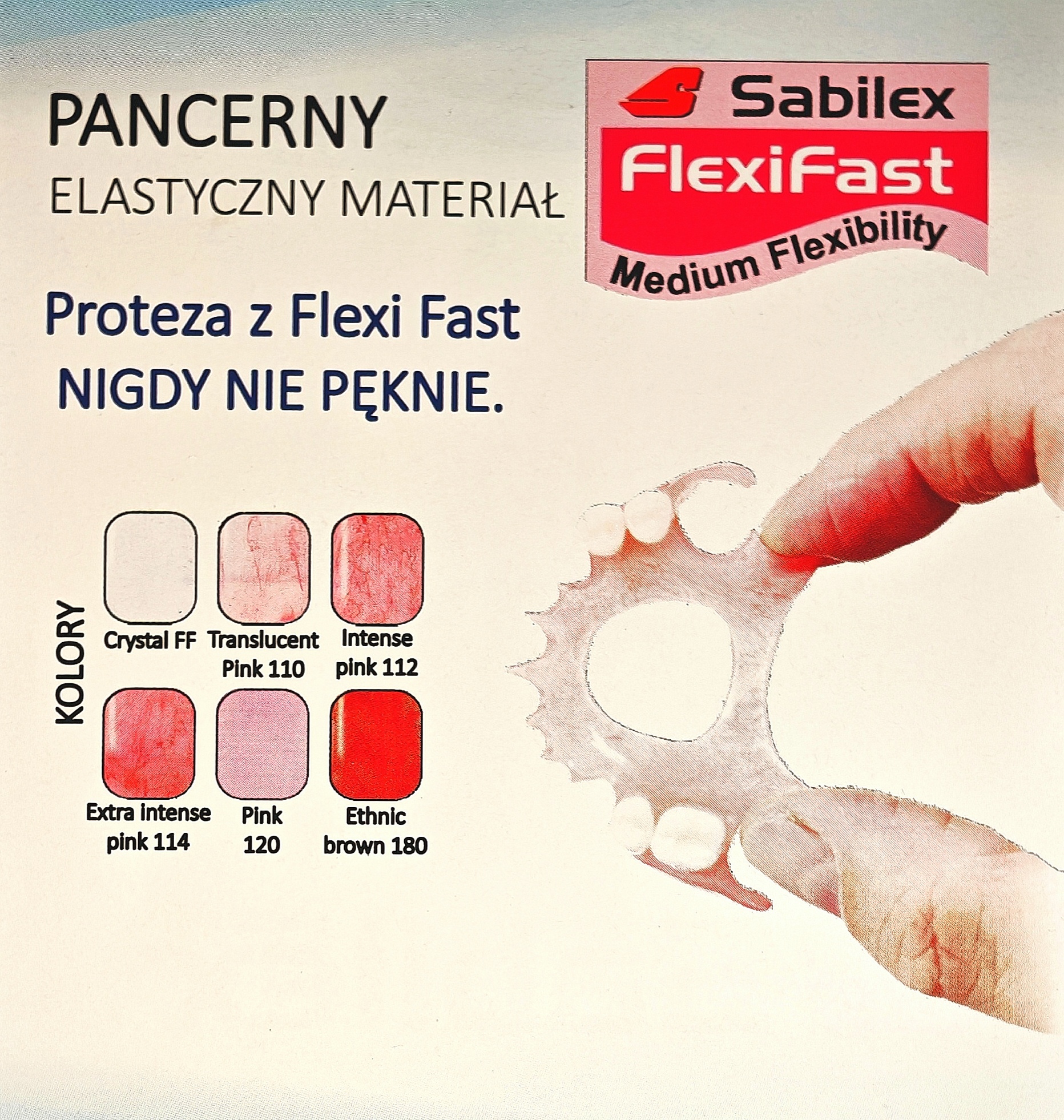 Flexi Fast kopolimer, elastyczny wytrzymały materiał na protezy ...